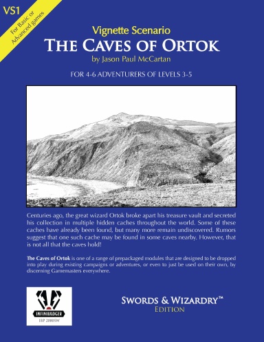 Vignette Scenario 1: The Caves of Ortok (Swords & Wizardry) Saddle Stitch