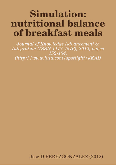 Nutritional balance of breakfast meals
