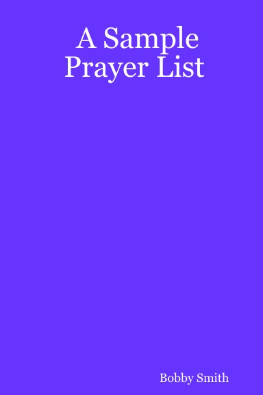 A Sample Prayer List