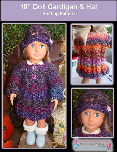18” Doll Cardigan & Hat - Knitting Pattern