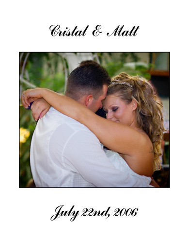 Cristal and Matt Proof Book