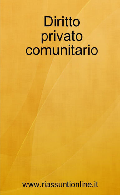 Diritto privato comunitario