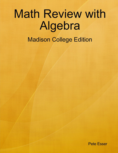 Math Review with Algebra (Madison College Edition)