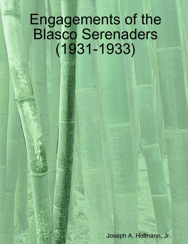 Engagements of the Blasco Serenaders