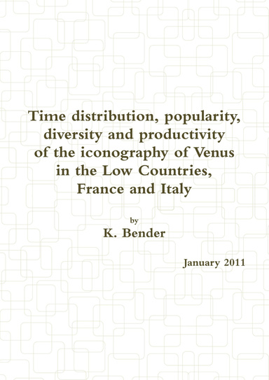 Time distribution, popularity, diversity and productivity of the iconography of Venus in the Low Countries, France and Italy