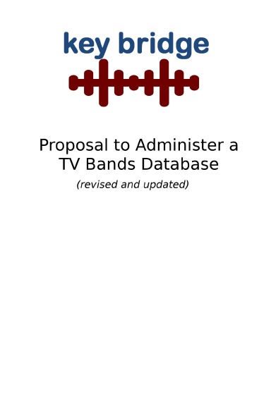 Proposal to Administer a TV Bands Database - Revised