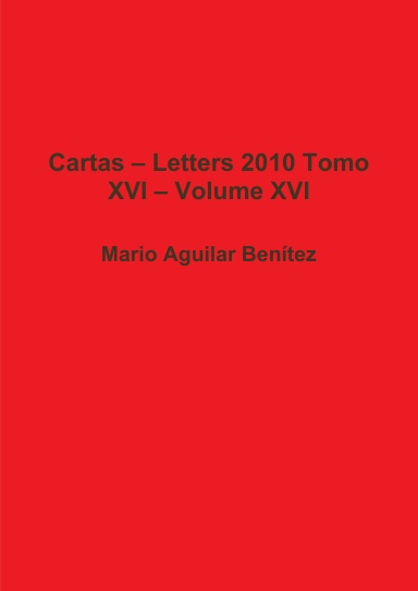 Cartas – Letters 2010 Tomo XVI – Volume XVI