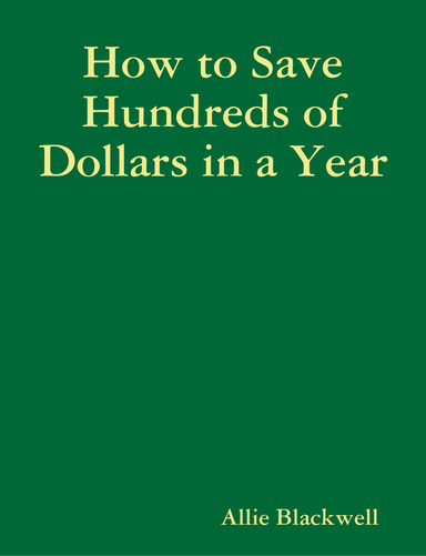 How to Save Hundreds of Dollars in a Year