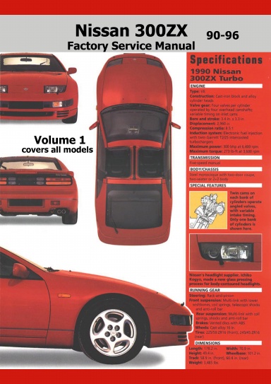 DIESEL1995-96 カタログブック Nissan 300ZX 90-96 Factory Service Manual Vol 1