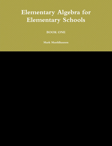 Elementary Algebra for Elementary Schools : Book One