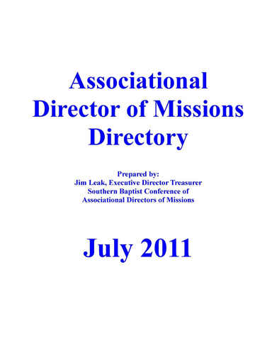 SBCADOM DOM DIRECTORY JULY 2011