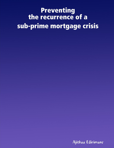 Preventing a sub-prime mortgage crisis