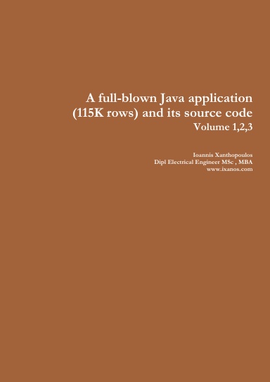 A full-blown Java application (115K rows) and its source code - Volume 1,2,3