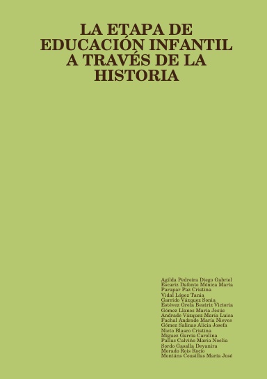 LA ETAPA DE EDUCACIÓN INFANTIL A TRAVÉS DE LA HISTORIA