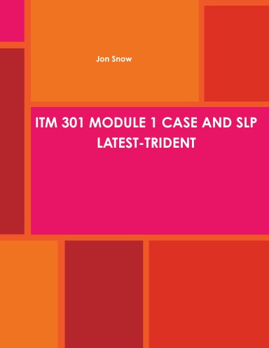 ITM 301 MODULE 1 CASE AND SLP LATEST-TRIDENT