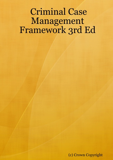 Criminal Case Management Framework 3rd Ed