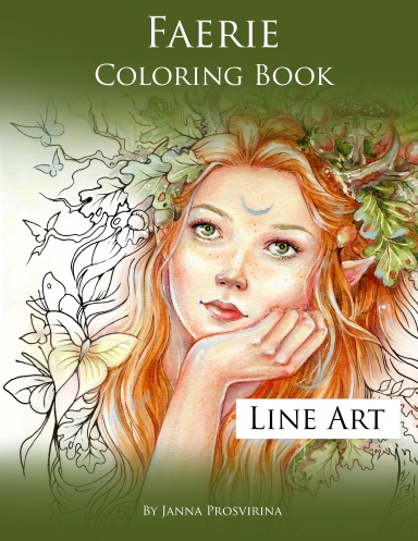 Faerie Coloring Book: Line Art
