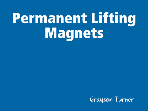 Permanent Lifting Magnets