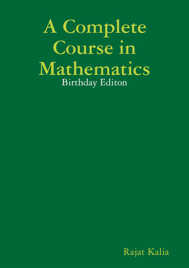 A Complete Course in Mathematics - Birthday Editon