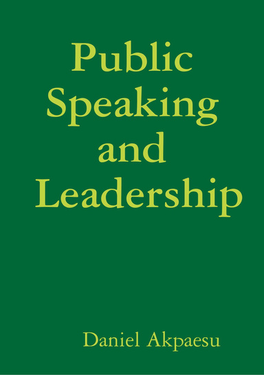 Public Speaking and Leadership