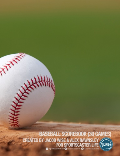 Sportscaster Life Baseball Scorebook (30 Games w/ DIA)