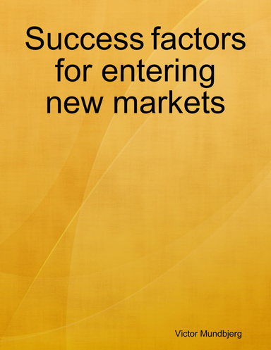 Success factors for entering new markets