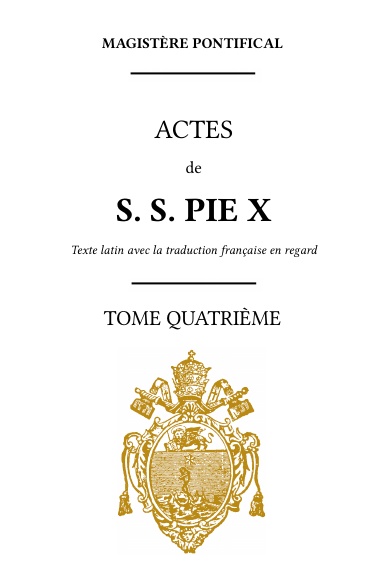 Actes de S. S. Pie X 4/8