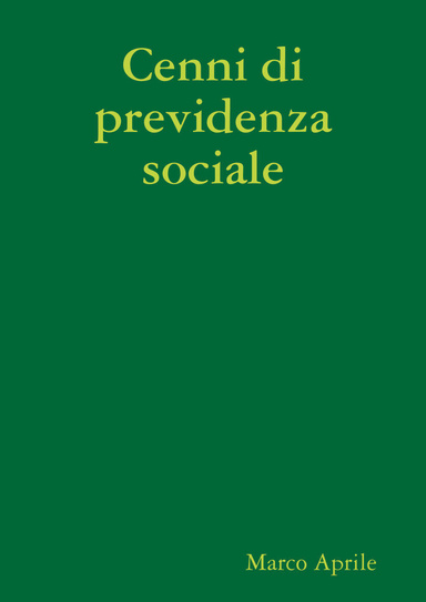 Cenni di previdenza sociale
