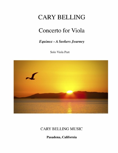 Concerto for Viola and Orchestra " Equinox - A Seekers Journey" - Solo Viola Part