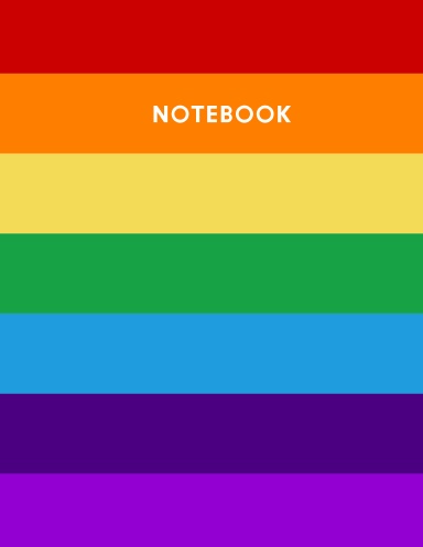 Rainbow flag notebook