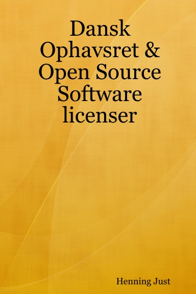 Dansk Ophavsret & Open Source Software licenser