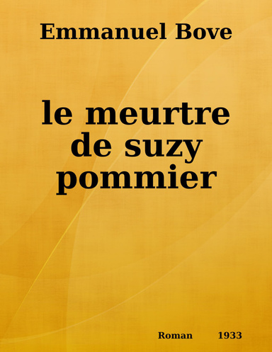Le meurtre de suzy pommier