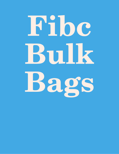 Fibc Bulk Bags