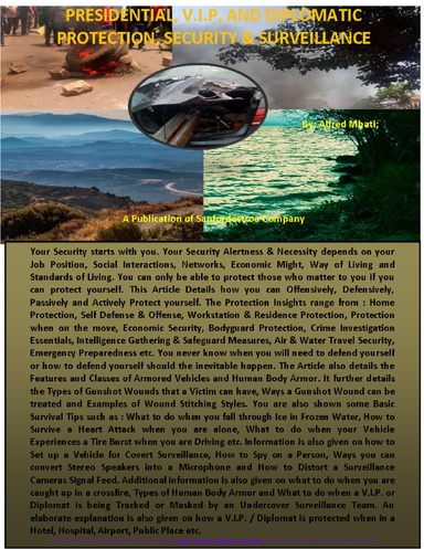 Presidential, V.i.p, and Diplomatic Protection, Security & Surveillance