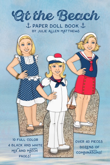 At the Beach: A Paper Doll Book