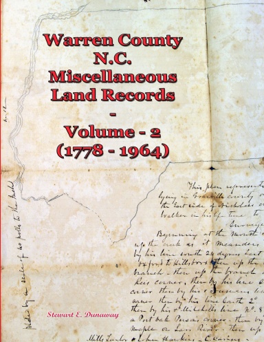 Warren County, N.C. - Miscellaneous Land Records - Vol. 2 (1778-1964)