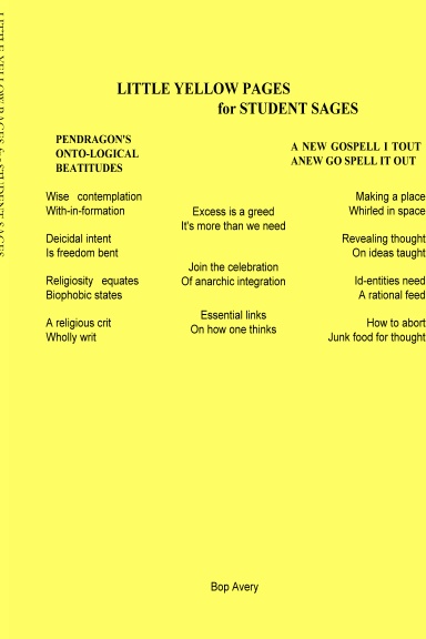 LITTLE YELLOW PAGES for STUDENT SAGES