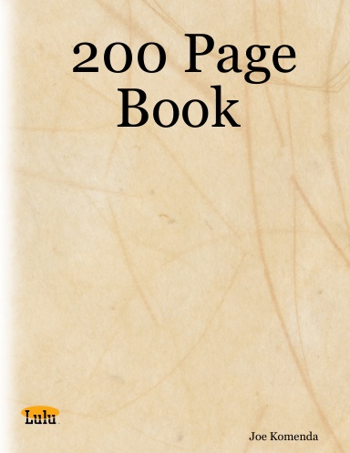200 Page Book