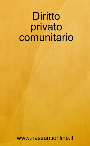 Diritto privato comunitario