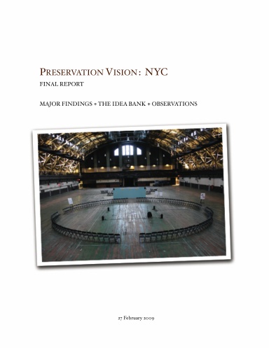 Preservation Vision: NYC final report