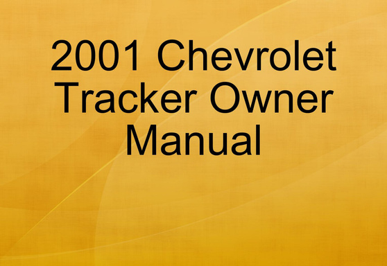 2001 Chevrolet Tracker Owner Manual