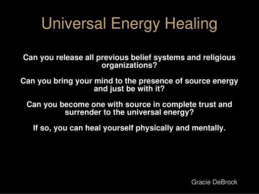 Universal Energy Healing