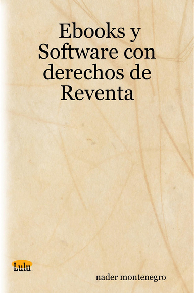 Ebooks y Software con derechos de Reventa