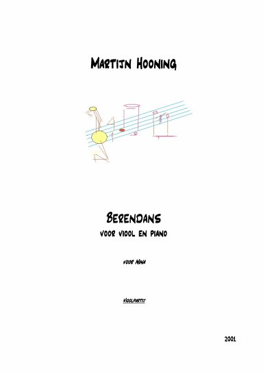 'Berendans' voor viool en piano / 'Bear dance' for violin and piano - for children / violin part - Sheet music