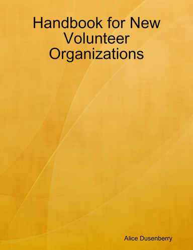 Handbook for New Volunteer Organizations