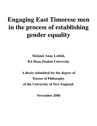 phd thesis on gender equality