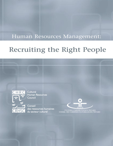 Human Resources Management: Recruiting the Right People