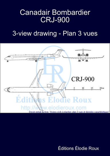 3-view drawing - Plan 3 vues - Canadair Bombardier CRJ-900