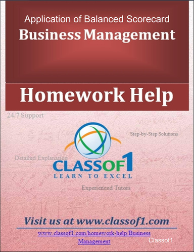 Application of Balanced Scorecard