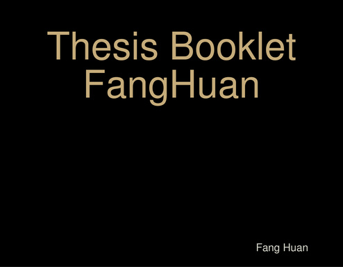 thesis booklet fanghuan